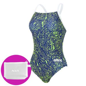 아레나 여성 수영복 플랜토피아 원피스 드롭백 A5BL1LO09 GRN 수영손가방