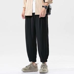 핀턱 9부 바지 남성 세미 와이드 루즈핏 팬츠 3계절
