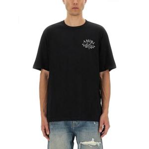 아미리 남성 블랙 로고 반팔 티셔츠 AMJYTE1071_BLACK