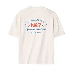 [멜로우컨셉]U58 Lucky Mellow 피그먼트 반팔티 크림