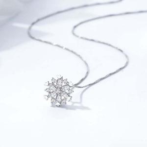첫눈이 오면 너에게 눈꽃 큐빅 여신 목걸이