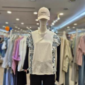 부루앤쥬디 세이브존03 부루앤쥬디 배색 프린트 반팔 블라우스 AGBBRGBL215BA