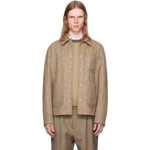 25 FW 톰브라운 남성 브라운 스냅 유틸리티 재킷 252381M180004