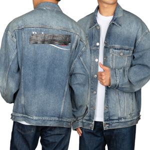 발렌시아가 오버핏 백 로고 데님 자켓 724651 THW25 4245