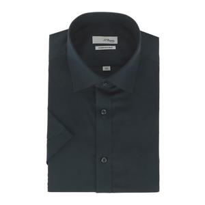 [에스티듀퐁(셔츠)]그린 스트레치 솔리드 슬림핏 반소매 셔츠 SE5MM22HS755SGE