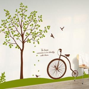 아트박스/낭만창고 dc053-봄날의 수채화_클래식 자전거