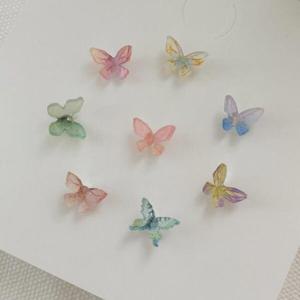 아트박스/이룸 반투명 파스텔 미니 나비 귀걸이 8pcs