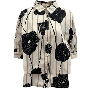 [메지스]스트라이프 나염 블라우스 (XB0WD18BL)