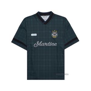 [마틴로즈] SS25 남성 스트라이프 무늬 티셔츠 179JT11024 BLACK TARTAN