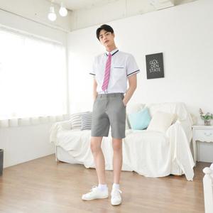 아트박스/교복몰 교복몰 스판 연그레이 교복 반바지(남자) 교복