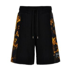 Versace 진스 꾸뛰르 워터컬러 Couture 프린트 드로스트링 트랙 반바지 76GAD3C0FS127 G89 TP942595929