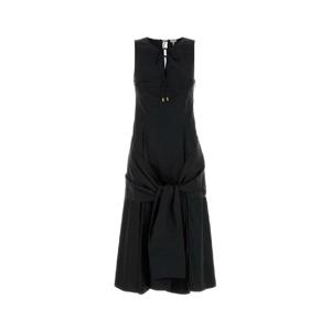 LOEWE Black poplin dress S359Y09XJ9 BLACK