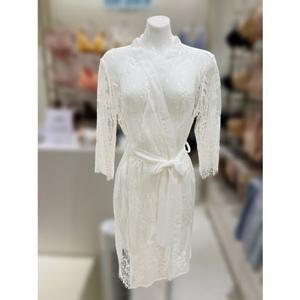 [바바라] AGW4598R 크림 올오버레이스 로브가운