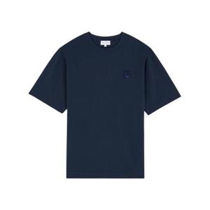 메종 키츠네 볼드 폭스 헤드 패치 오버사이즈 티셔츠 딥 네이비 LM00107KJ0119-P492