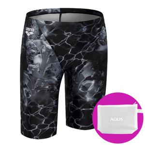 아레나 남성 수영복 리프코랄 4부 A5BM1MF11 BLK 수영손가방 증정