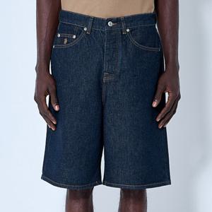 25 FW 스투시 Big Ol 빅 올 탑스티칭 파이브포켓 스트레이트 데님 쇼츠 112296T 0737