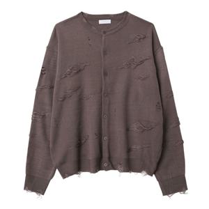 [리빌모아]국산 남자 사선 데미지 라운드 가디건 DS2-CA-Q134-밤