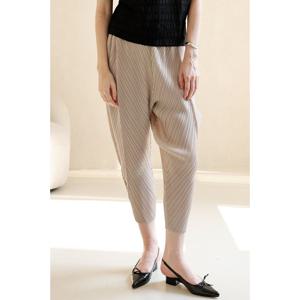 [요이츠]다이애그널 플리츠 배기 팬츠_YJ04WNPSL01_GY1