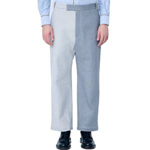 25 FW 톰브라운 콘트라스트 컬러블럭 판넬 테일러드 팬츠 그레이 MTU320C 03028 035