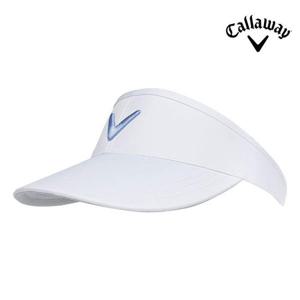 캘러웨이 우먼스 쉐브론 바이저 여성용 골프모자 화이트/라이트블루