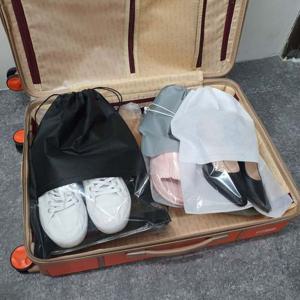 투명창 부직포 신발주머니 화이트 실내화 가방 보조