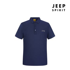 JEEP SPIRIT 쿨링 남성 폴로 반팔 카라티셔츠 네이비
