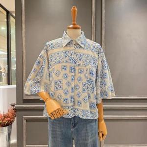 [아니베에프]A56WBL580_소매와이드 숏 블라우스