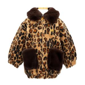 미니로디니 2511010113 (Leopard faux fur jacket) 레오파드 퍼 아동 자켓