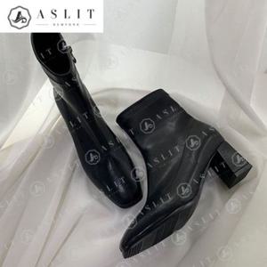 [애슬릿] 여성 스퀘어 삭스 지퍼 앵클 부츠