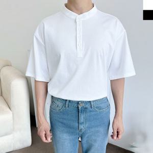 TTA 2028 남자빅사이즈차이나카라반팔티셔츠 남성의류 남자의류 빅사이즈 반팔 반팔티셔츠 차이나카라 카라반팔 반팔셔츠