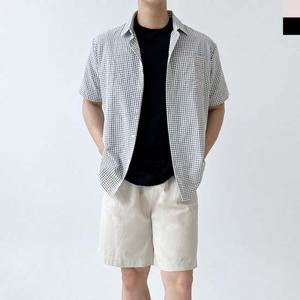 ACC SS1021M 남자 시어서커 여름 체크 반팔 남방 셔츠 남자반팔셔츠 시어서커셔츠 체크셔츠 남방셔츠 여름셔츠 반팔남방 체크반팔셔츠 시어서커남방 남자셔츠