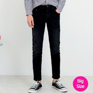 SIN 800-77 남자빅사이즈스판슬림일자블랙청바지 남성하의 남자하의 청바지 빅사이즈 빅사이즈청바지 스판청바지 슬림 일자청바지