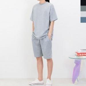 GQQ M580_M680 남자오버핏반팔티_5부밴딩반바지세트 티셔츠 남성티셔츠 남자티셔츠 라운드티셔츠 패션티셔츠