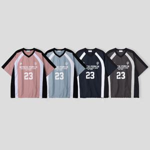 남자 포스 23 스포티 트랙 반팔 티셔츠 RM-TSH-Q024-핑크