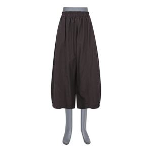 여자 여름 바스락 벌룬핏 8부 밴딩 바지 BEW-PTS-Q011-회갈색