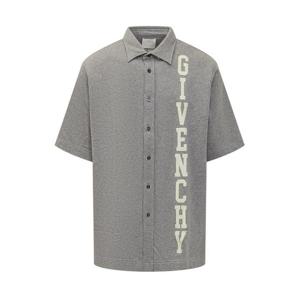 지방시 반팔 셔츠 BM611J1YGT 055 LIGHT GREY MELANGE