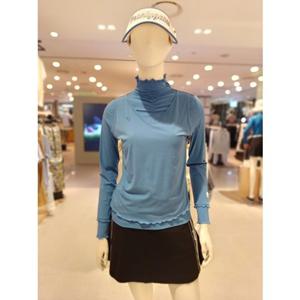 [파리게이츠] 25FW가을 여성 셔링 디테일 레이어 티셔츠 (521E3TI103BL)