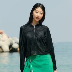 [아레나공식] 컴피 집업 커버업 A5BL1PN05BLK