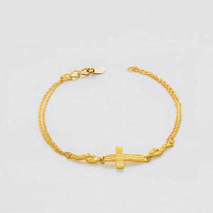 [베티블루] 995 999 24K 순금 컷팅 십자가 여성 여자 3.75g 금 팔찌