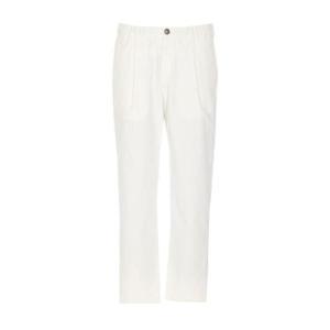 Herno 로고 플라크 엘라스틱 웨이스트밴드 팬츠 PT000015U12531 1100 TP946396963