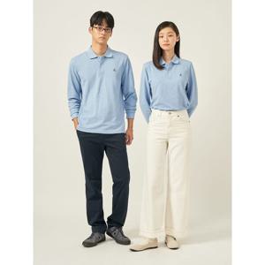 [빈폴멘] [Essential] 남녀공용 수피마코튼 피케 티셔츠 - 스카이 블루 (BC5741E01Q)