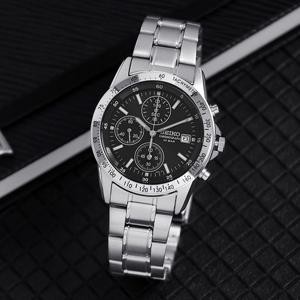 세이코 SBTQ041 스피릿 크로노그래피 아날로그 정장 남자 메탈 시계 c