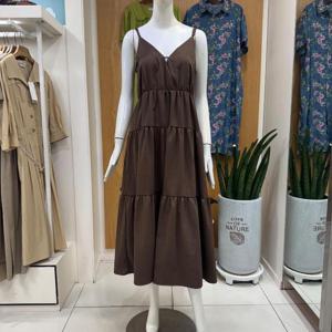 클리지 DP01 볼륨 브이넥 민소매 원피스 CP6WOP02