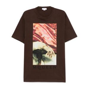 알렉산더 맥퀸 반팔 티셔츠 815011QTADA BROWNMULTI