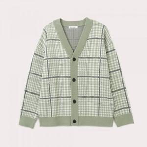 [행텐]남성 체크 패턴 와이넥 가디건_364(10360-040-232-34)_ca_