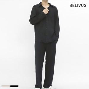 [빌리버스]빌리버스 남자 셋업 BIT126 린넨 셔츠 가디건 밴딩 팬