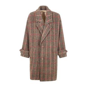 우마왕 오버사이즈 체크 노치드 라펠 코트 UM8506 UW472