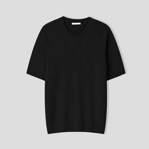 [리빌모아]남자 레귤러 골지 라운드 반팔 니트티 AS-KNH-Q002