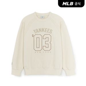 [MLB공식] 25F 바시티 스포티브 넘버그래픽 맨투맨 NY (Cream) 3AMTV0254