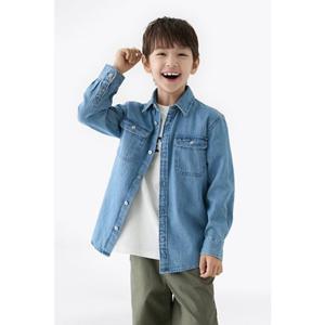 [타미힐피거칠드런TD] 미드 블루 데님 셔츠 (T42F6HSH120BT1)